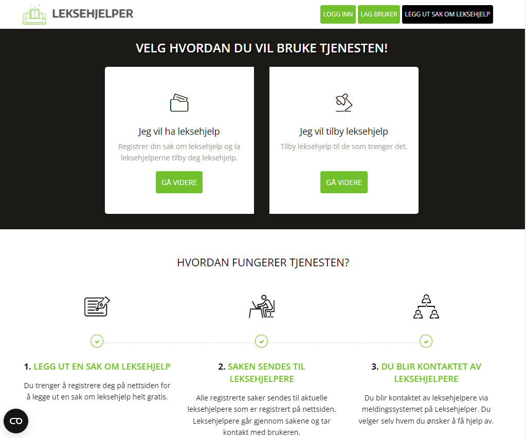 Leksehjelper - portal for leksehjelp