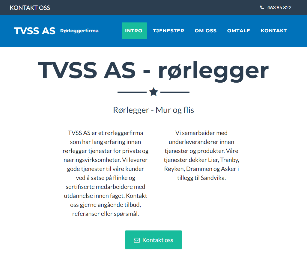 TVSS AS Rørlegger
